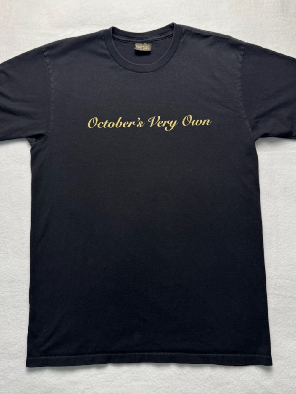 OVO "October's Very Own" Gold Glitter Script T-shirt Black (2017 Archive) Size M